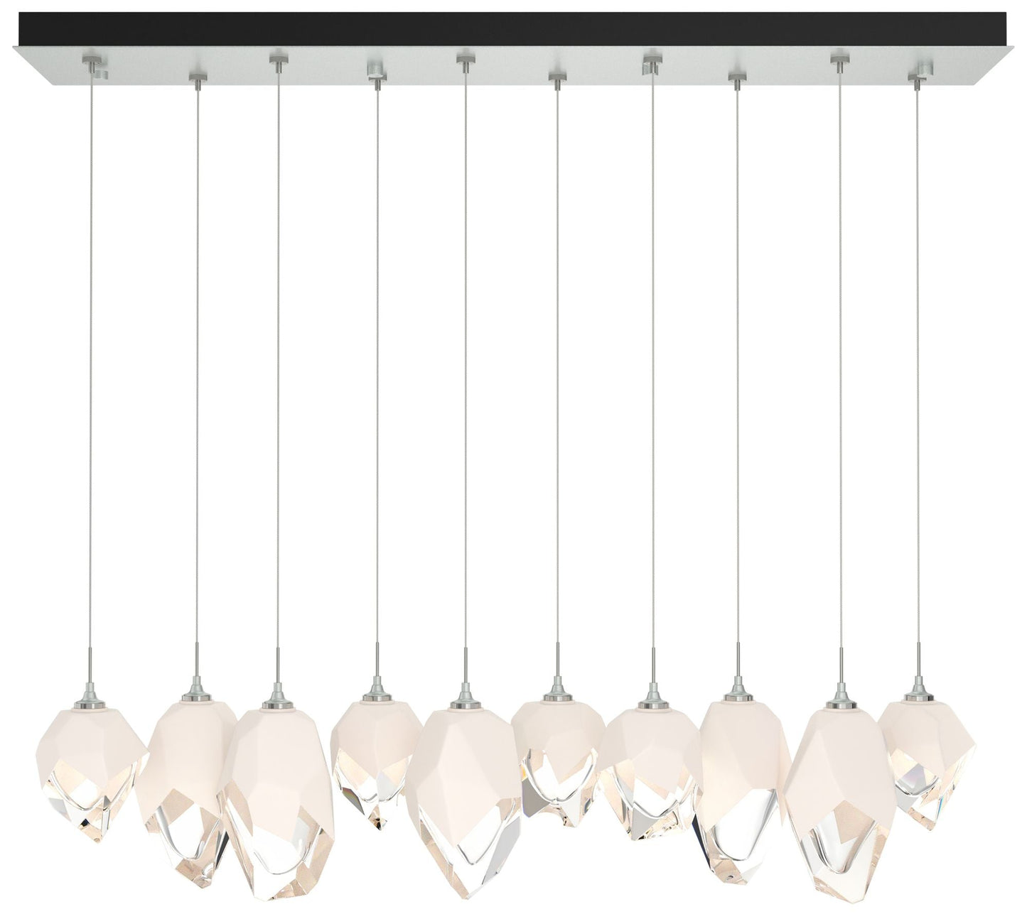 Chrysalis 44.5"W 10-Light Platinum Mixed White Crystal Standard Pendan