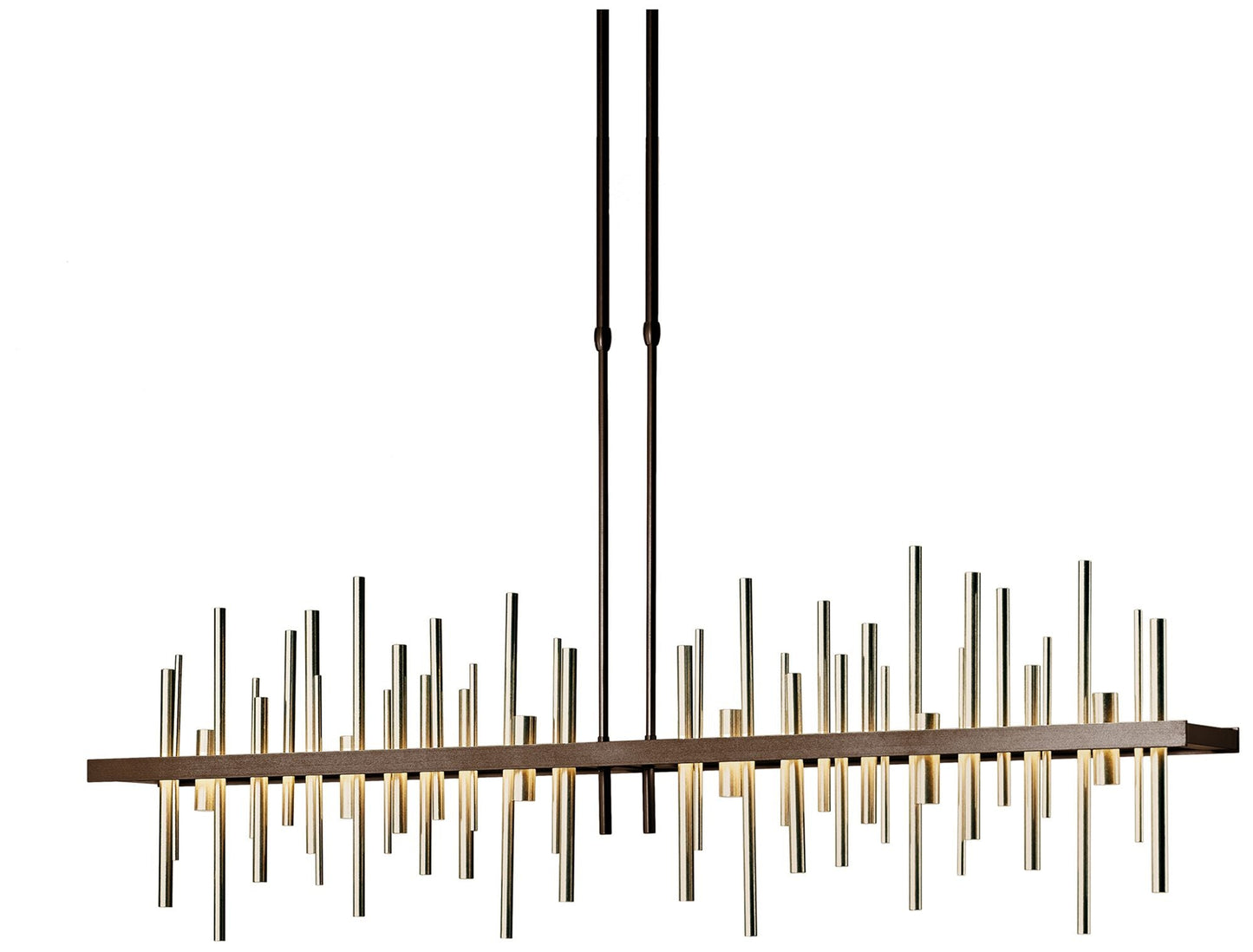 Cityscape 51.9" Wide Large Bronze LED Pendant With Soft Gold