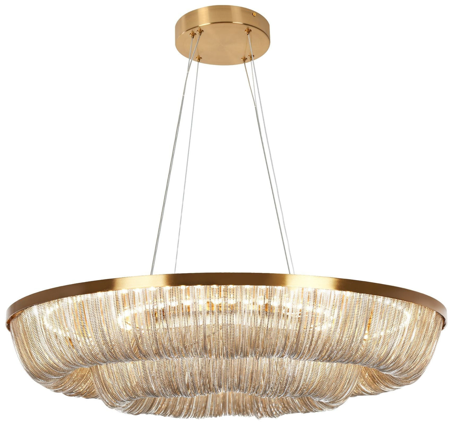 Coasfri 1-Light LED Gold Fringe Chandelier