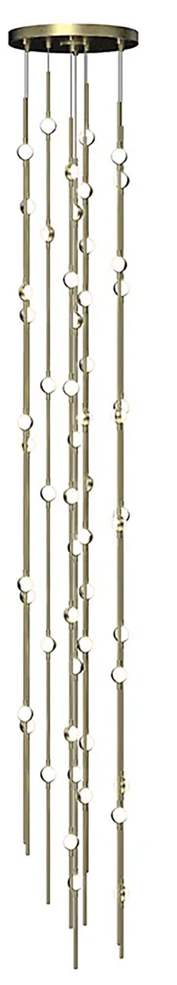 Constellation Andromeda 12"W Tall Brass 3000K White Lens Round LED Pen