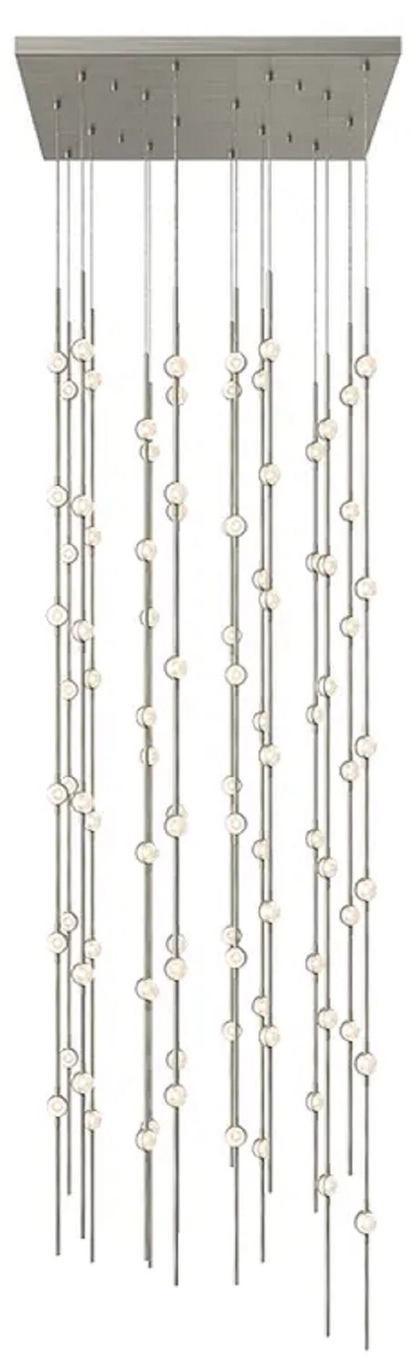 Constellation Andromeda 24"W Nickel 2700K Clear Lens Square LED Pendan