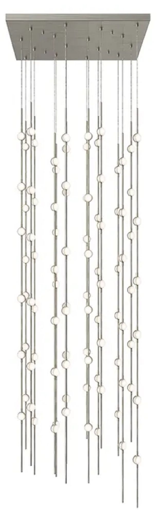 Constellation Andromeda 24"W Nickel 2700K White Lens Square LED Pendan