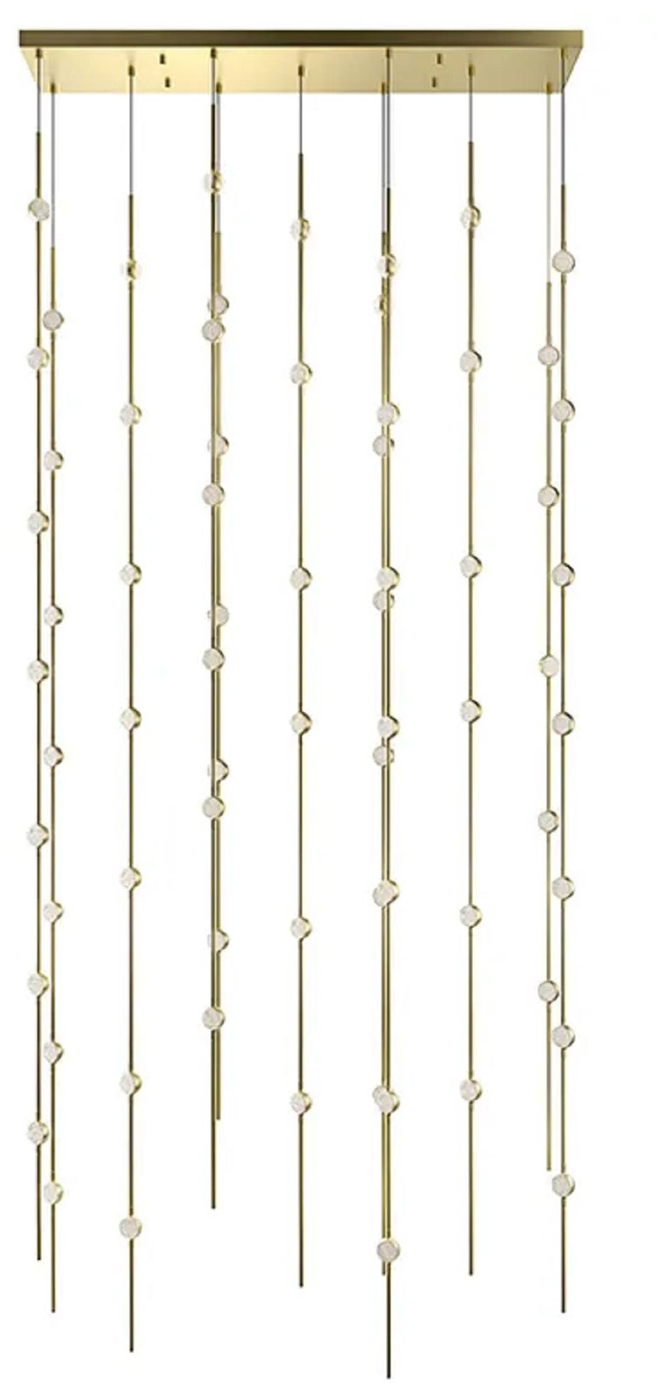 Constellation Andromeda 36"W Brass 2700K Clear Lens Rectangle LED Pend