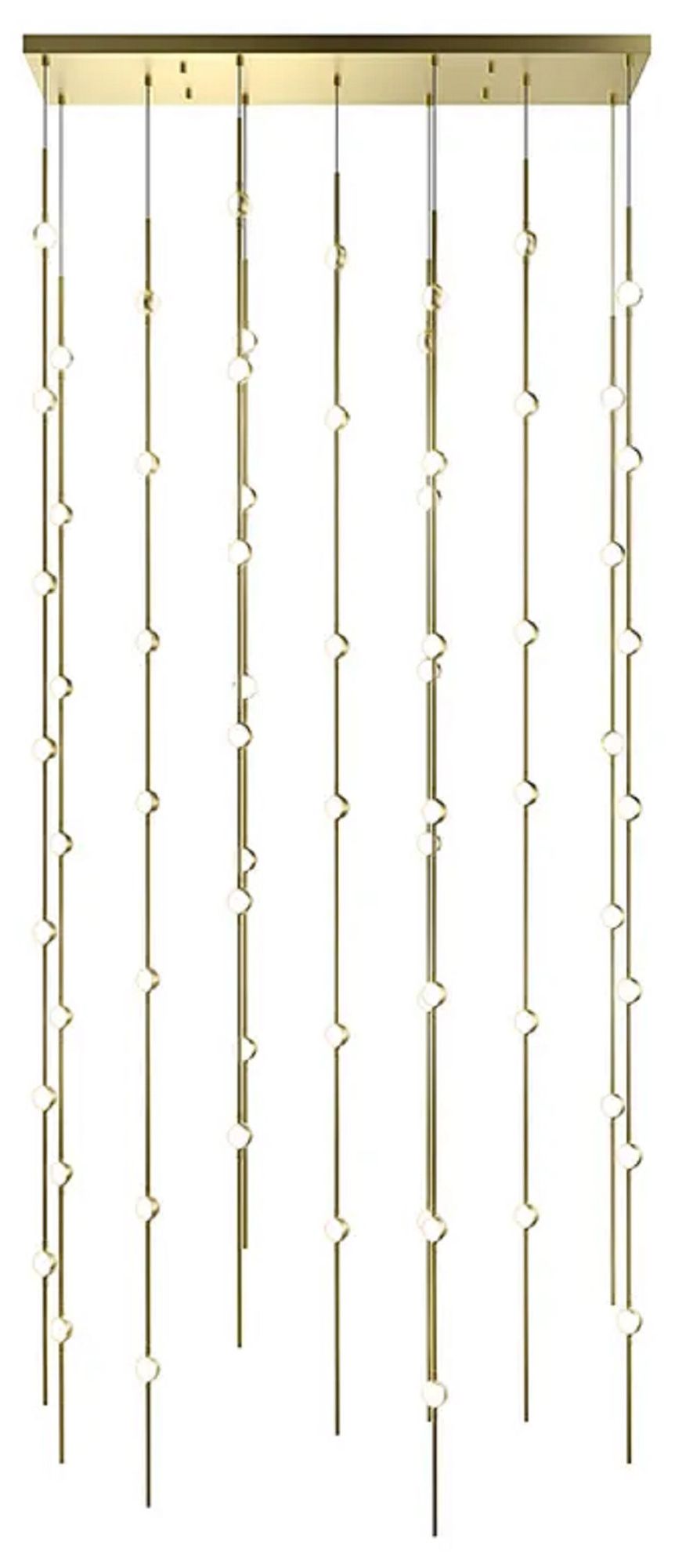 Constellation Andromeda 36"W Brass 3000K White Lens Rectangle LED Pend
