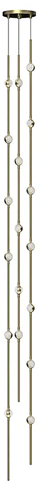 Constellation Andromeda 6"W Tall Brass 2700K Clear Lens Round LED Pend