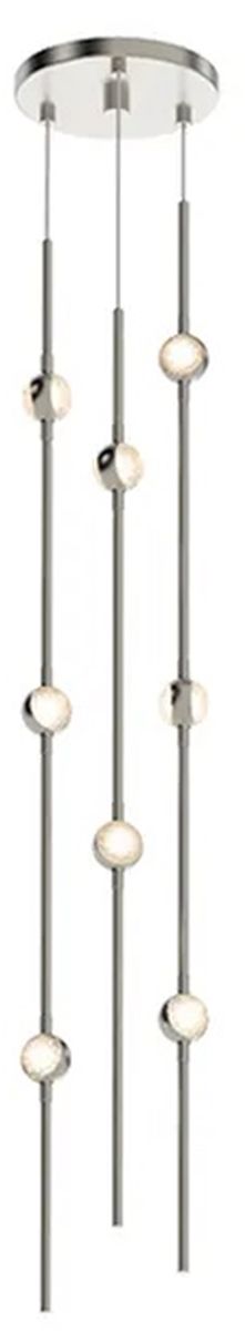 Constellation Andromeda Short 6" LED Pendant - Satin Nickel - White Le