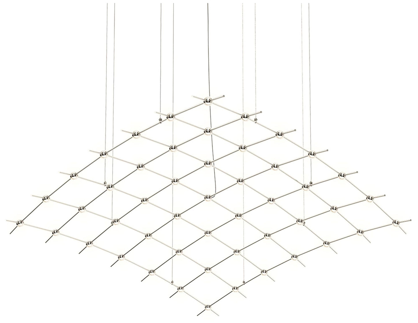 Constellation Aquarius Major 177" Wide Clear Faceted Satin Nickel Pend