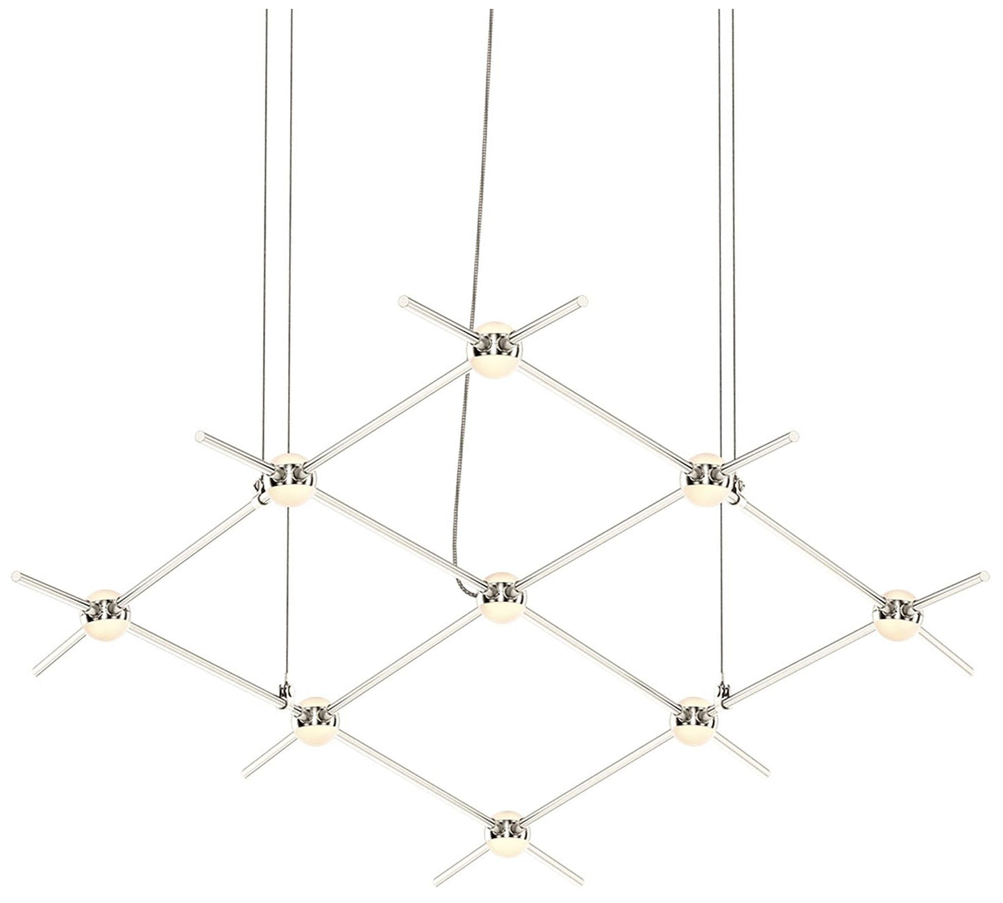 Constellation Aquarius Minor 66.75" Wide White Optical Satin Nickel Pendant
