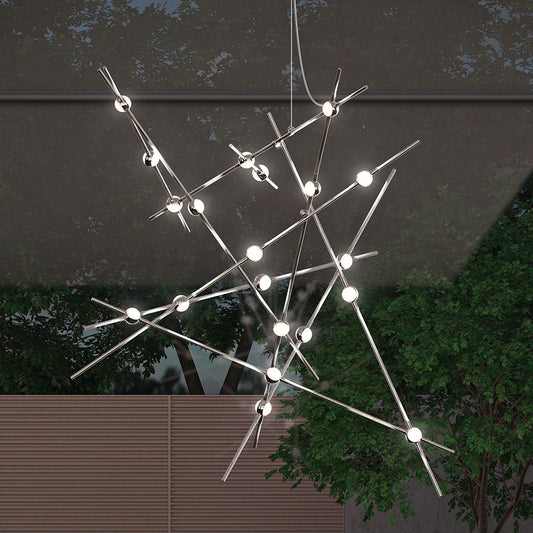 Constellation Aquila 37 1/4"W Satin Nickel LED Chandelier