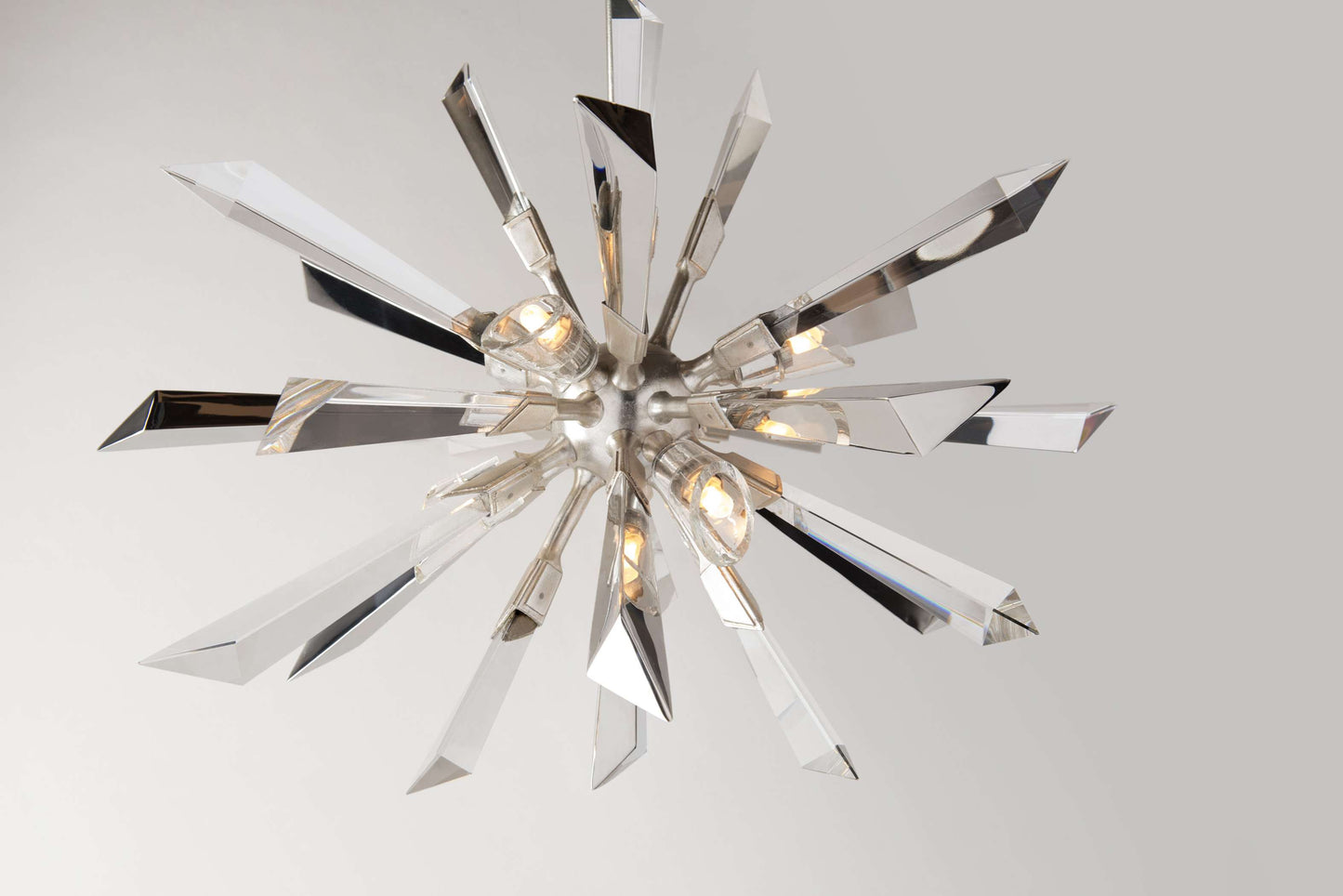 Inertia 8 Light 48" Wide Sputnik Chandelier with Crystal Elements