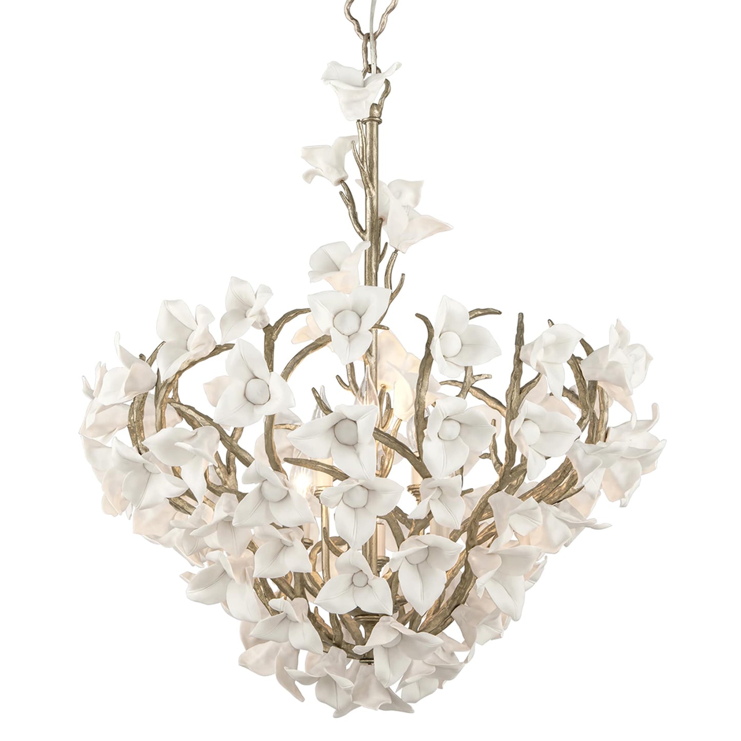 Lily 6 Light Dining Pendant with Hand-Crafted Iron