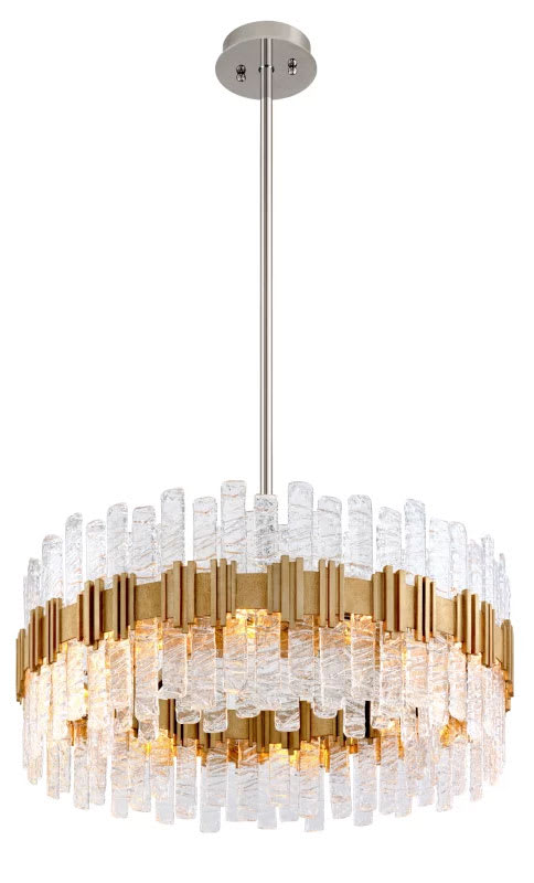 Ciro 10 Light 36" Wide Pendant with Handmade Glass Shade