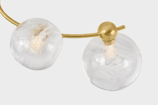 Astraia 6 Light 54" Wide Semi-Flush Ceiling Fixture