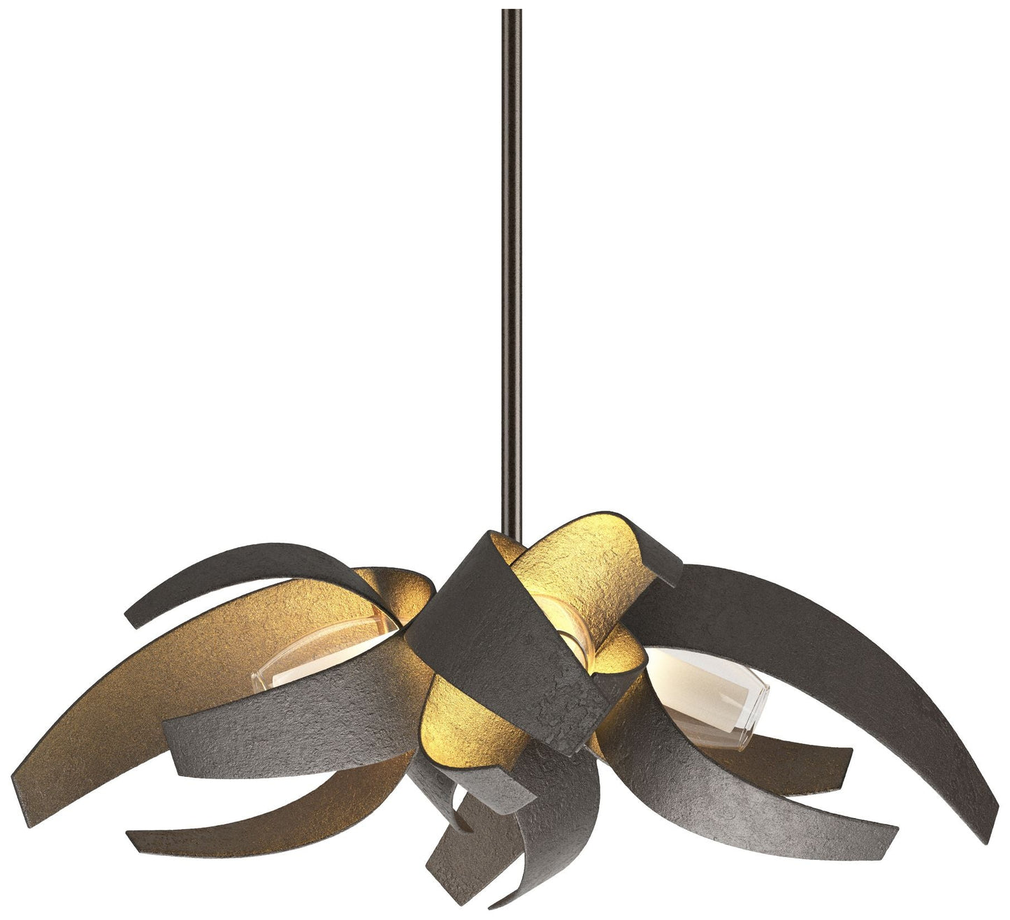 Corona 18.25"W Oil Rubbed Bronze Short Pendant w/ Frosted Shade