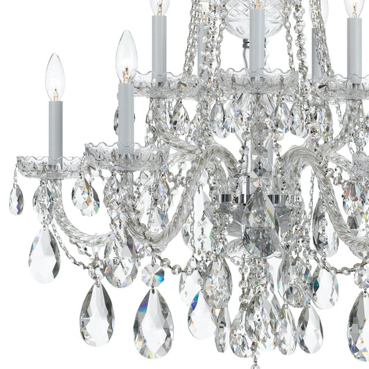 Crystorama Lighting Group Traditional Crystal 10 Light 32" Wide Crystal Chandelier with Swarovski Strass Crystal Accents