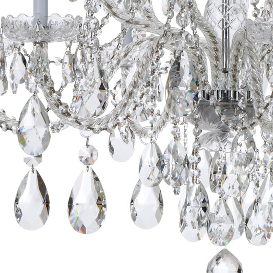 Crystorama Lighting Group Traditional Crystal 12 Light 38" Wide Crystal Chandelier with Swarovski Strass Crystal Accents