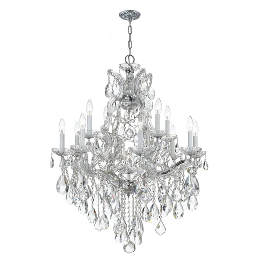 Crystorama Lighting Group Maria Theresa 13 Light 28" Wide Crystal Chandelier with Swarovski Spectra Crystal Accents