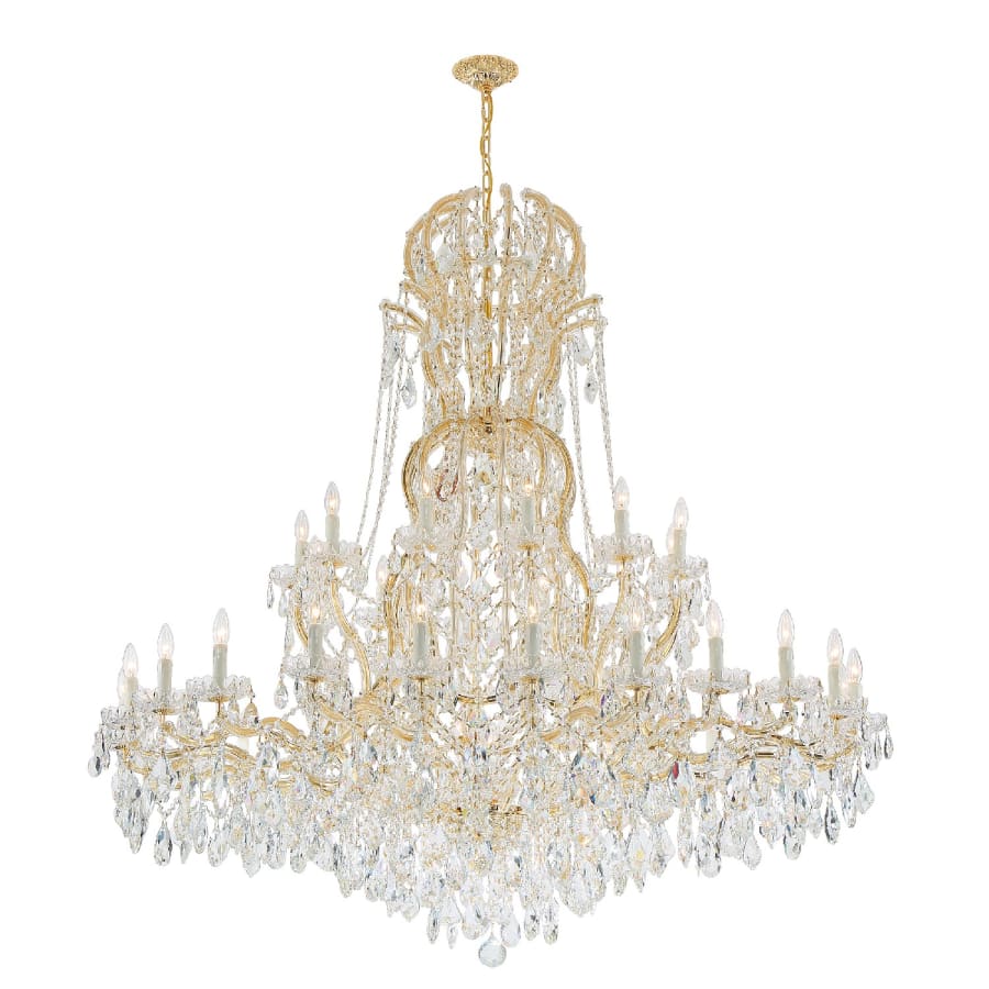 Crystorama Lighting Group Maria Theresa 37 Light 64" Wide Crystal Chandelier with Hand Cut Crystal Accents
