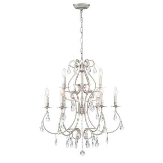 Crystorama Lighting Group Ashton 9 Light 26" Wide Crystal Chandelier with Swarovski Strass Crystal Accents