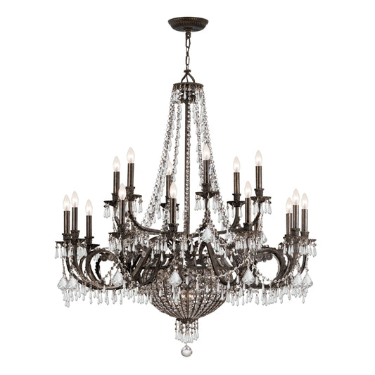 Crystorama Lighting Group Vanderbilt 23 Light 44" Wide Crystal Chandelier with Hand Cut Crystal Accents