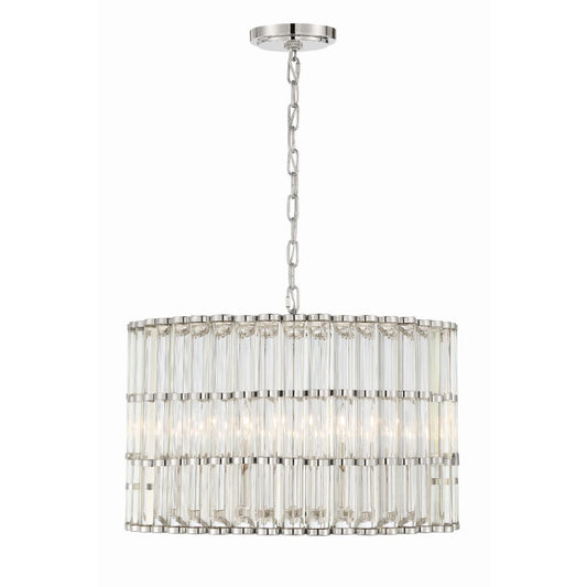 Crystorama Lighting Group Elliot 6 Light 23" Wide Drum Chandelier with Clear Glass Shade