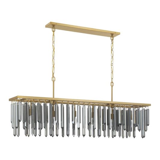 Crystorama Lighting Group Gemma 6 Light 52" Wide Linear Chandelier