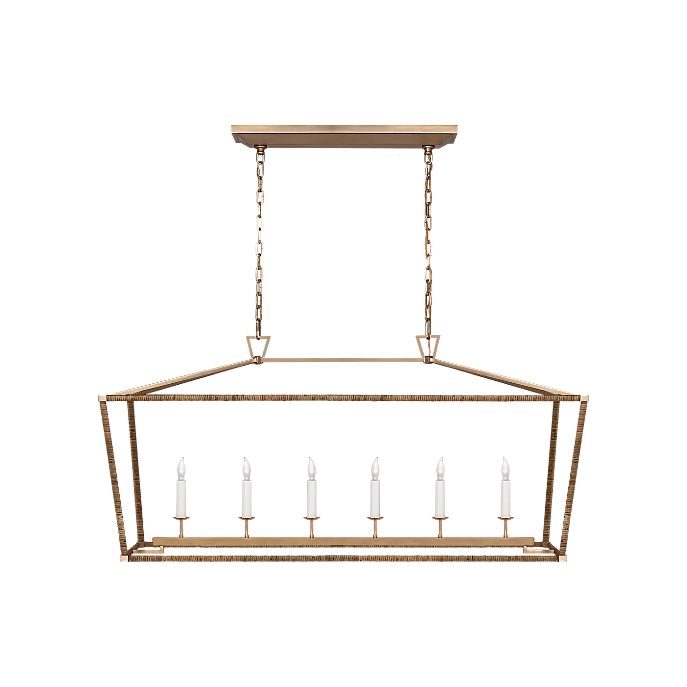 Darlana Large Rattan Wrapped Linear Lantern