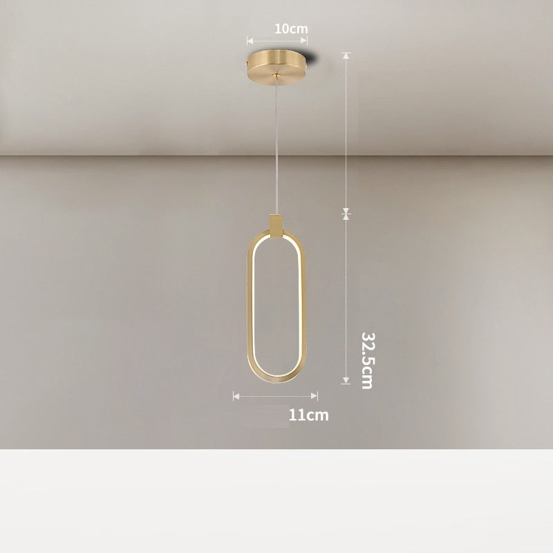 Nordlux AuraLine Wall Lamp – Slim Nordic Minimalist Chandelier Fully Made of Copper