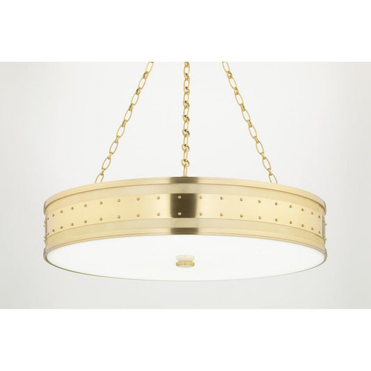 Gaines 6-Light Chandelier in Aged Brass 30L x 30W x 7H