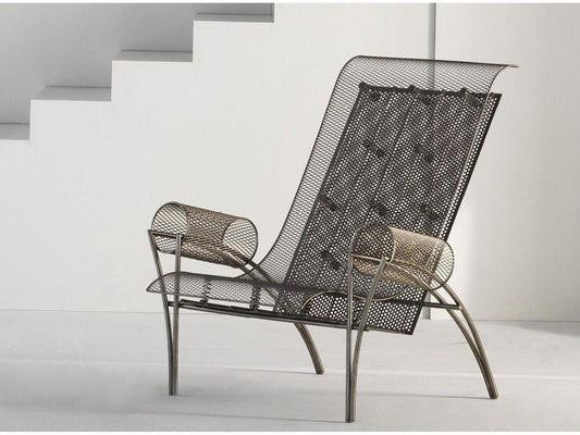 Suki Accent Chair by Toyo Ito in Black Satin Stainless Steel