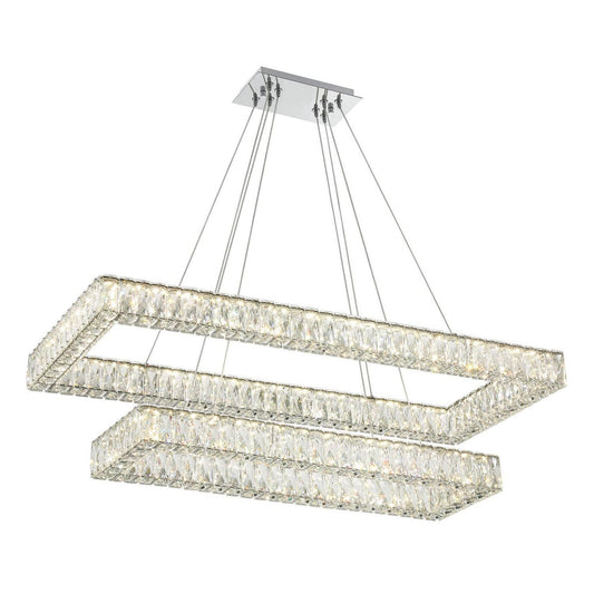 Kinsley 41.5'' Polished Chrome Chandelier Silver 41.5"W x 12"H x 18"D
