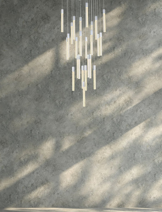 Weston 25 Light 36" Wide LED Crystal Multi Light Pendant with Clear Crystal Accents