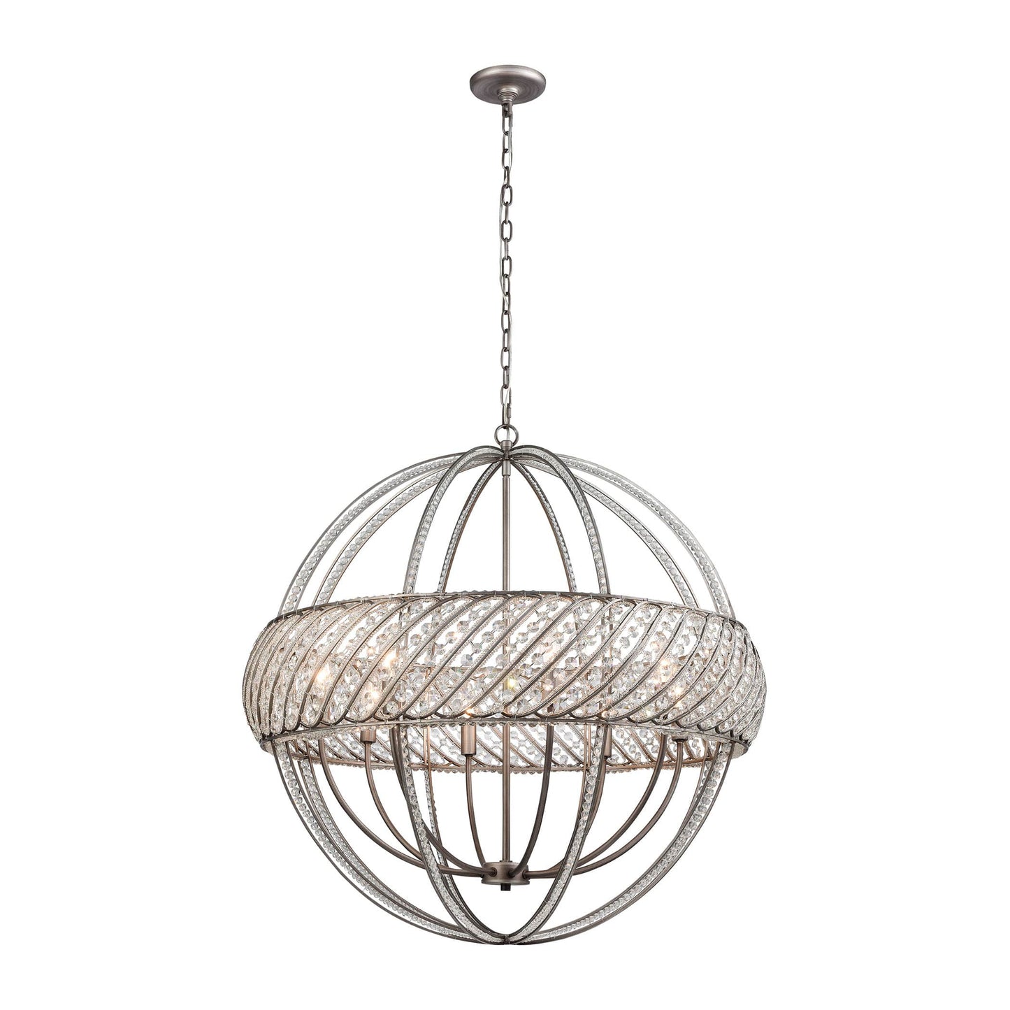 Bradington 8 Light 32" Wide Globe Chandelier