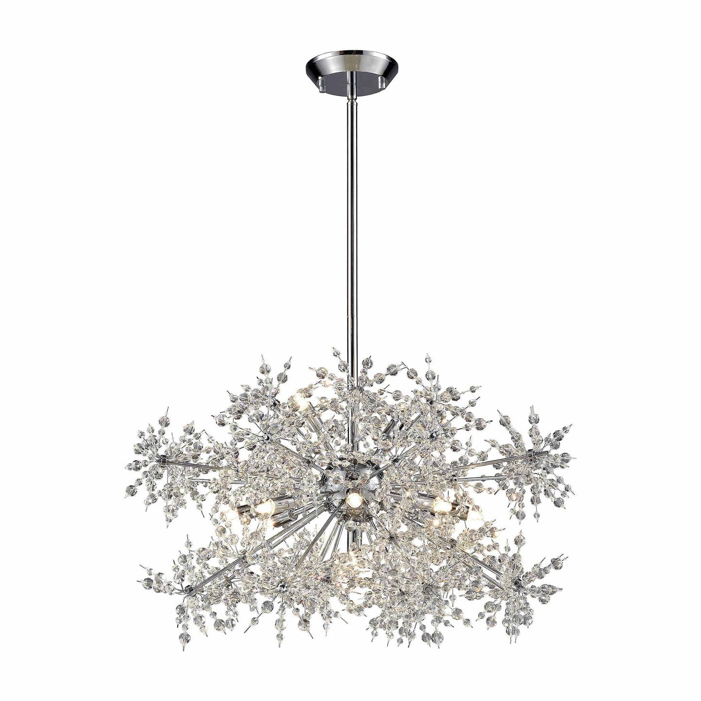 11 Light 1 Tier Chandelier with Crystal Accents from the Snowburst Collection