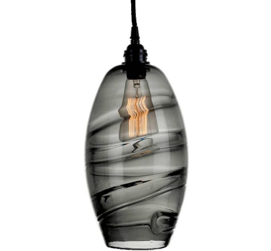 Ellisse 18" Wide Artisan Crafted 3 Light Optic Glass Pendant