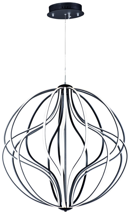 ET2 Aura 31" Wide Black Orb LED Pendant Light