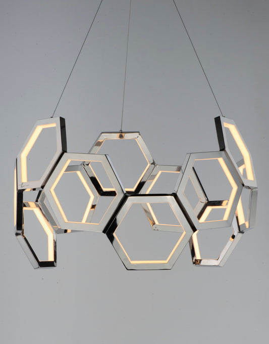 Polygon 30" Wide LED Chandelier