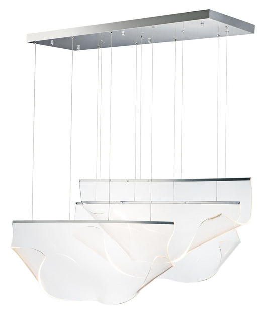 ET2 Rinkle 14 1/4" Wide Polished Chrome 3-Light LED Pendant