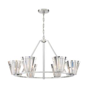 Ricca 6 Light 38" Wide Crystal Ring Chandelier