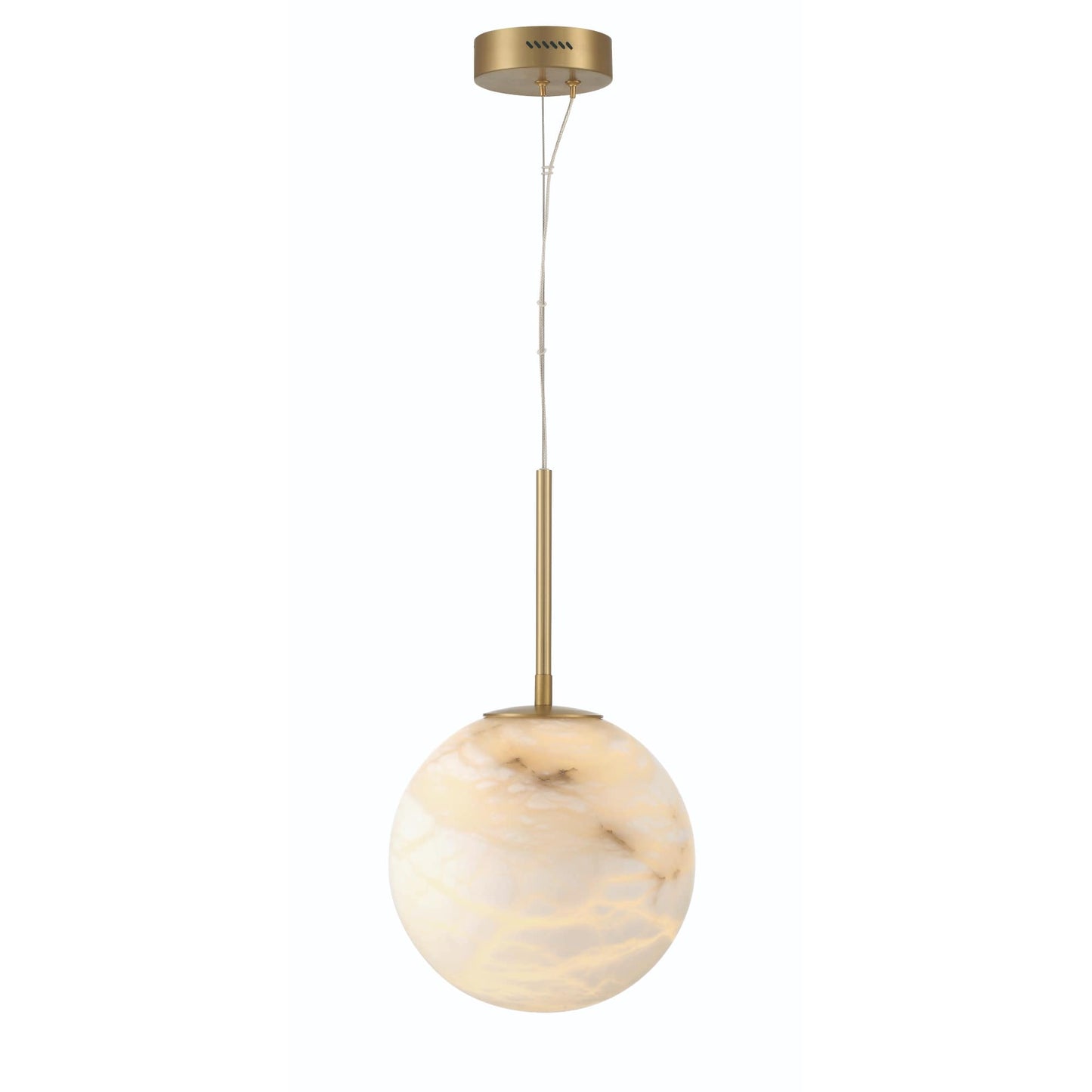 Kepler 12" Wide 3000K LED Pendant with Alabaster Shade