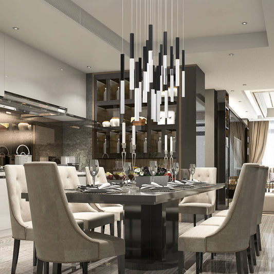 Benicio 18 Light 42" Wide 3000K LED Linear Crystal Pendant