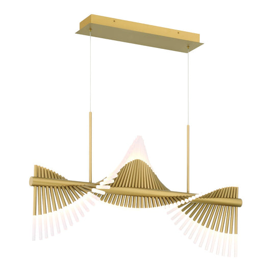 Voltik 40" Wide LED Abstract Linear Chandelier