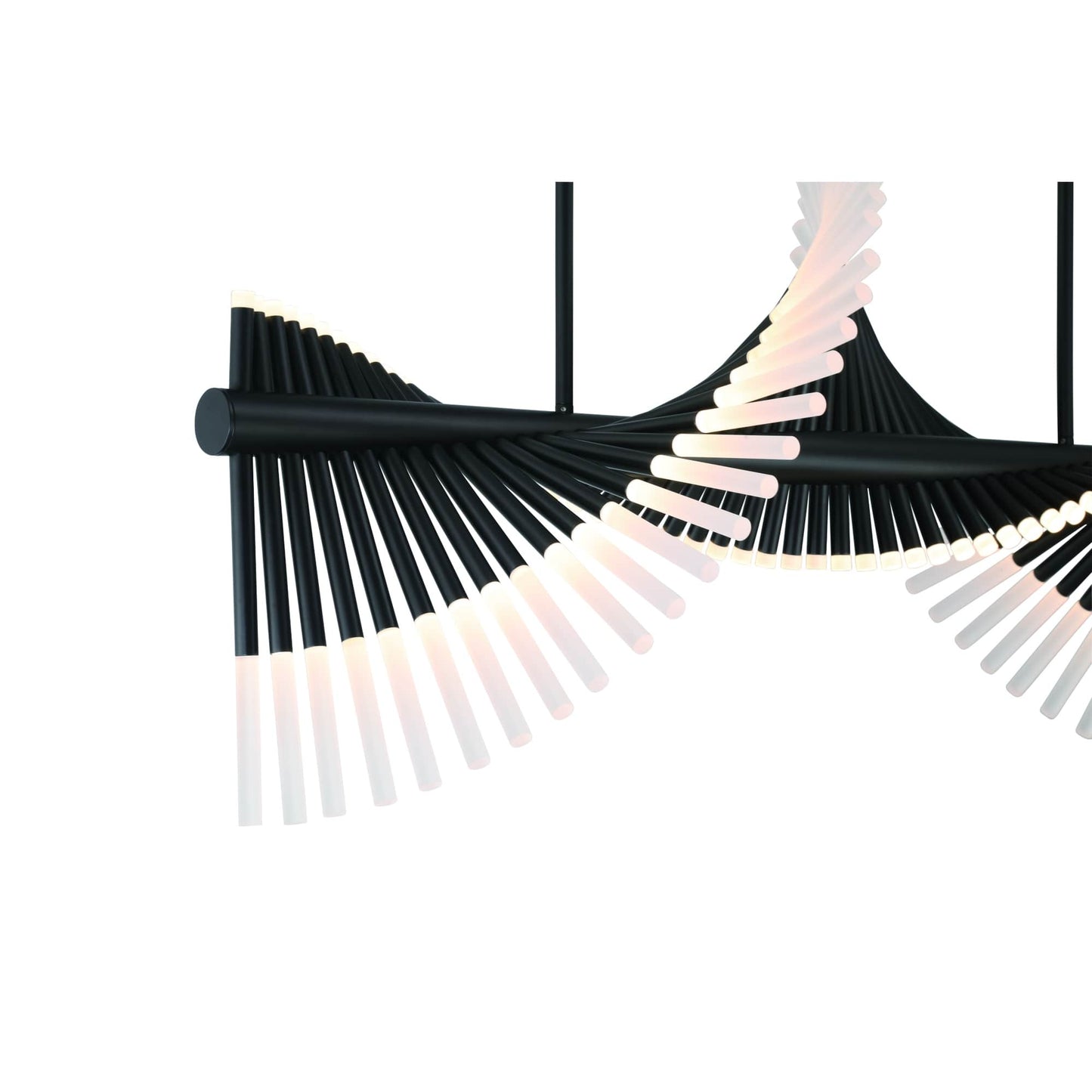 Voltik 40" Wide LED Abstract Linear Chandelier