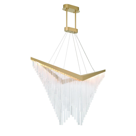 Vivien 60" Wide LED Abstract Linear Chandelier