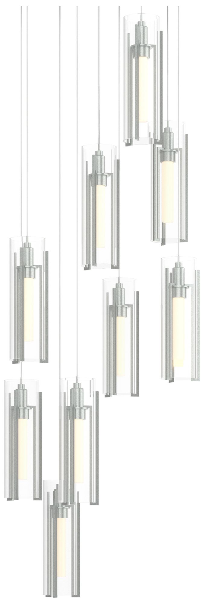 Exos 20.5"W 9-Light Round Long Pendant w/ Clear Glass Shade