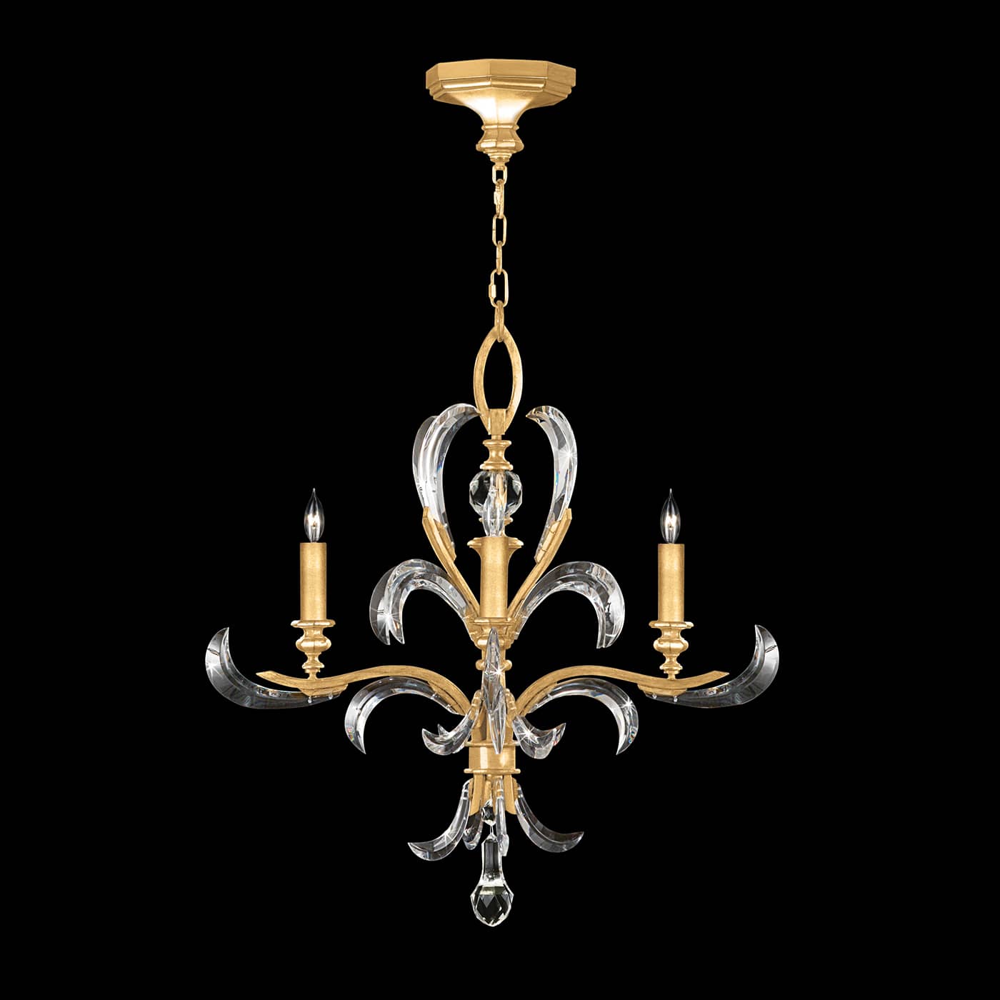 Beveled Arcs 4 Light 28" Wide Crystal Chandelier