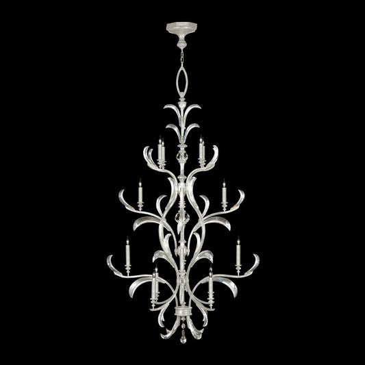 Fine Art Handcrafted Lighting Beveled Arcs 16 Light 48" Wide Crystal Chandelier