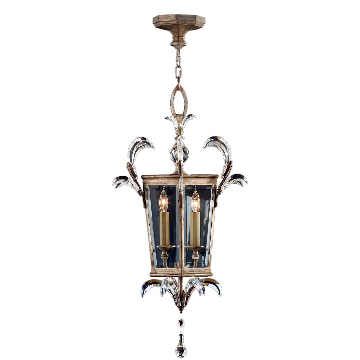 Beveled Arcs 22" Diameter Three-Light Beveled Crystal Foyer Pendant