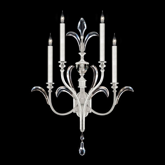 Beveled Arcs 4 Light 36" Tall Wall Sconce