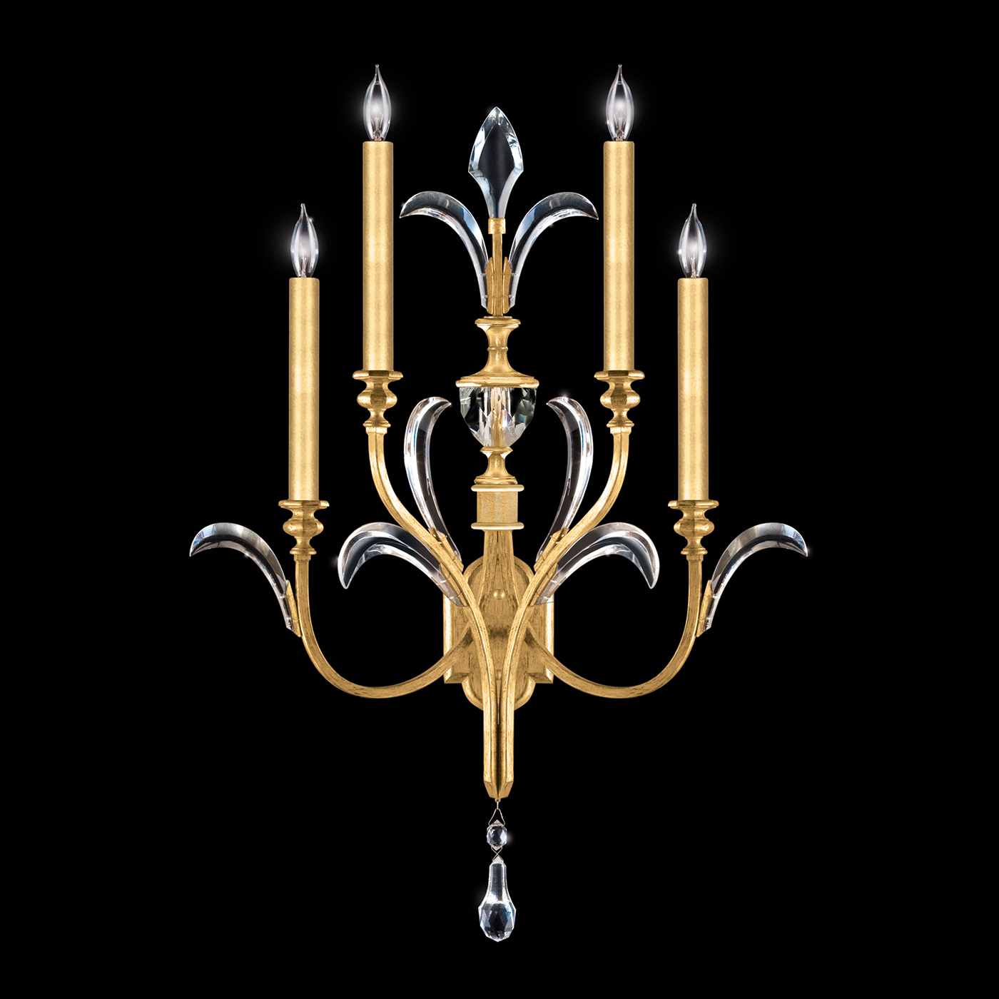 Beveled Arcs 4 Light 36" Tall Wall Sconce
